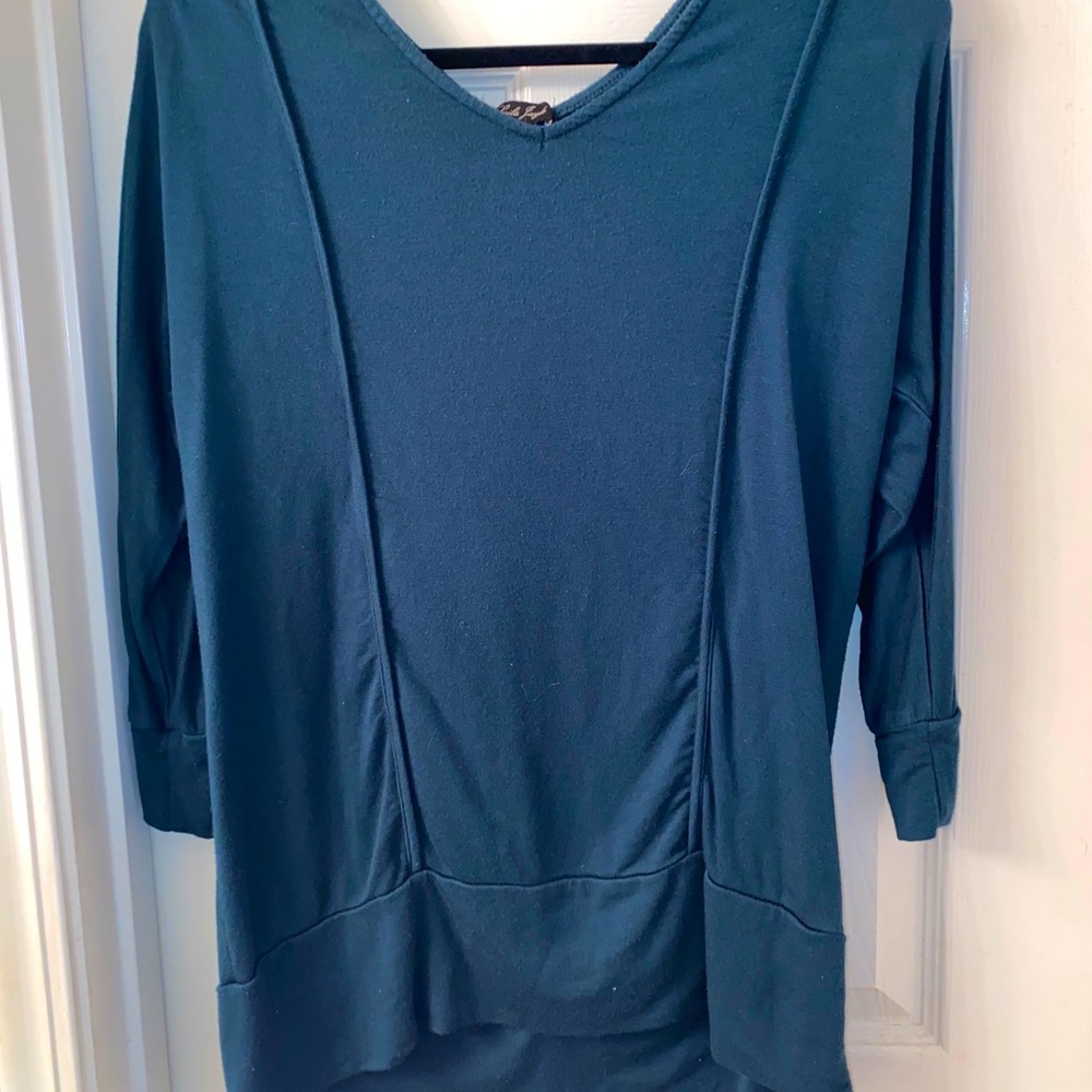 3/4 Sleeve Deep Green Dolman Top